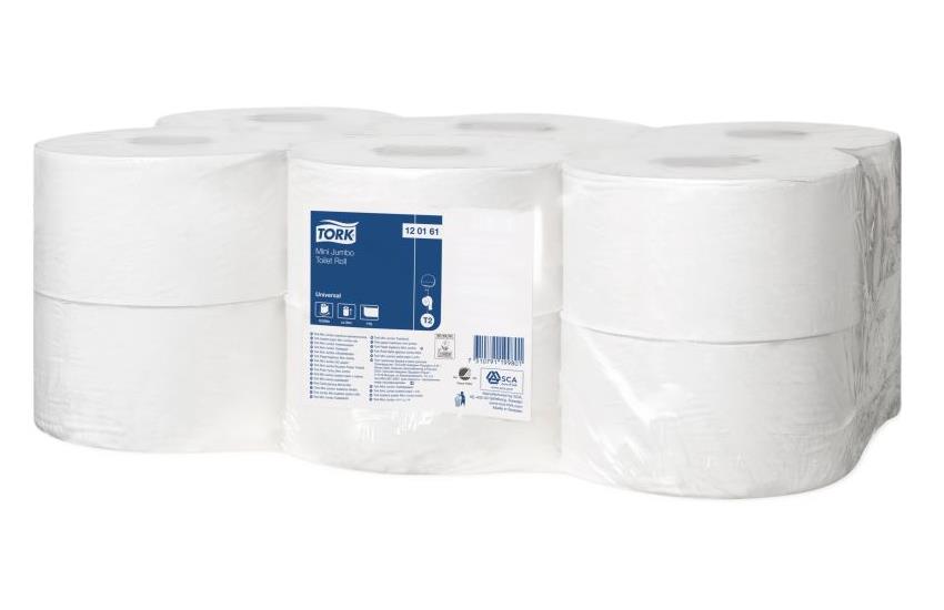 130408 Tork 120161 Toalettpapir TORK Universal T2 mini 240m 1-lag universal toalettpapir